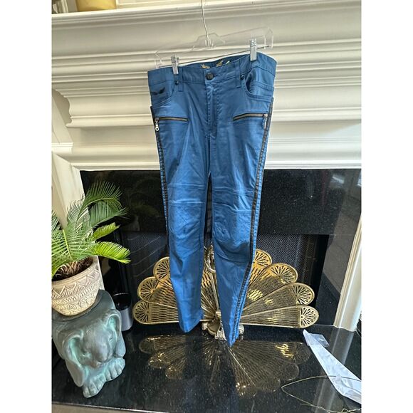 Robin's Jeans Blue Racer Biker Jean Pants 32 x 32 Excellent Condition